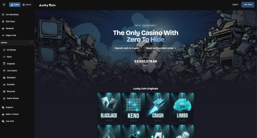 Lucky Coin Casino Screenshot 3